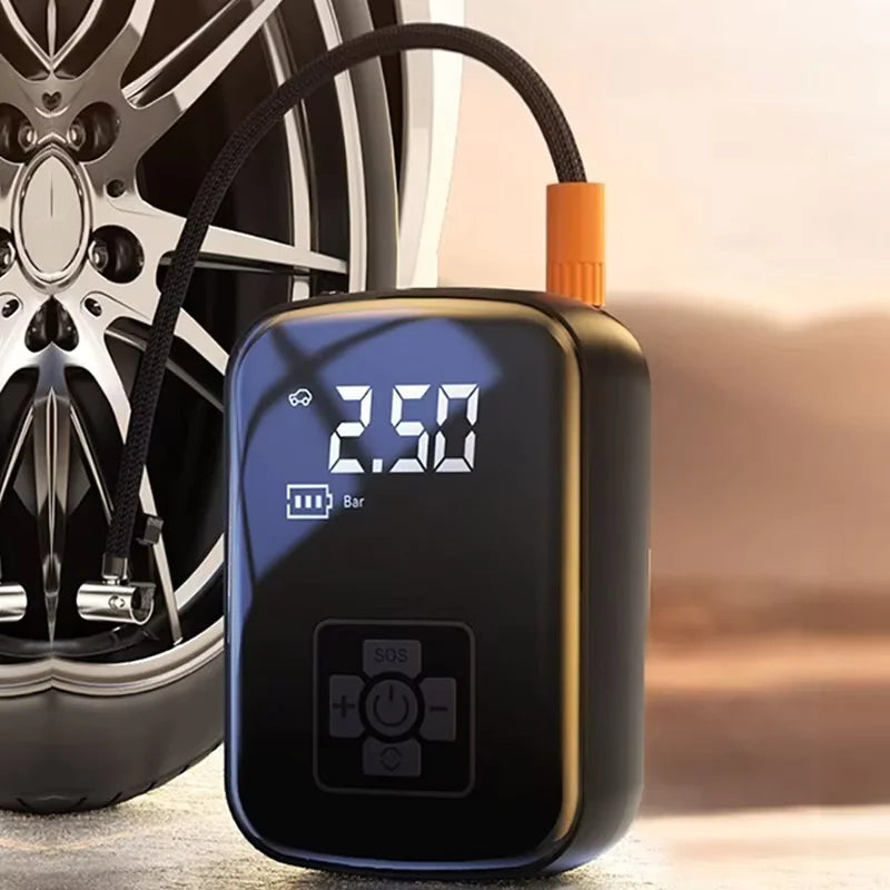 Compresseur d’air sans fil pour voiture, gonfleur de pneus électrique